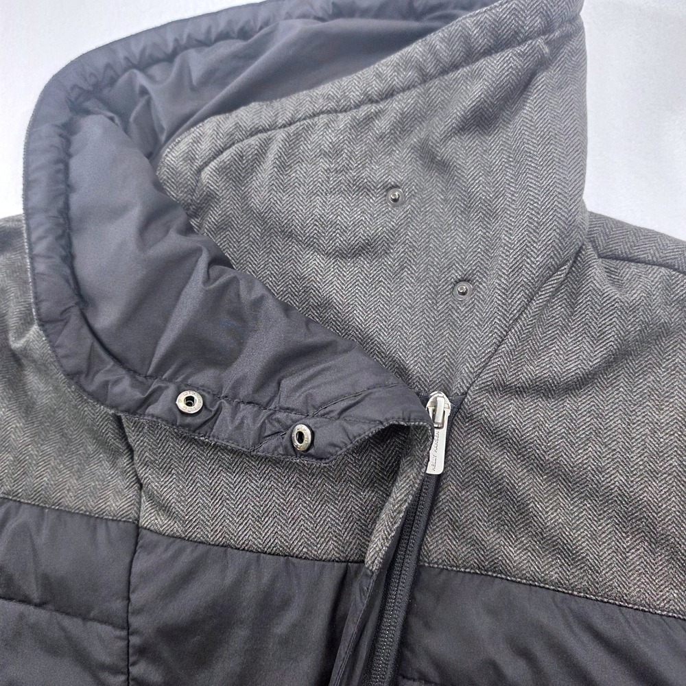 Helly Hansen Hybrid Puffer Jacket Herringbone Quilted Funnel Neck Black Women L - Picture 12 of 16